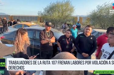 Choferes van a paro en la ruta 107 en García