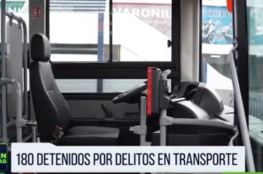 180 personas son detenidas en transporte público 