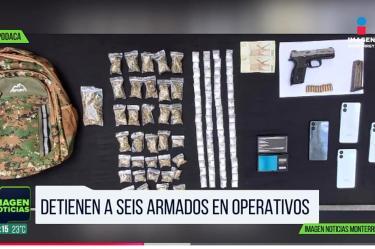 Capturan a seis  con droga en Apodaca, García y San Nicolás