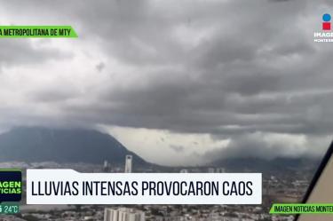 Intensas lluvias azotan a Monterrey y su área metropolitana