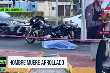 Hombre es arrollado por vehículo en Monterrey