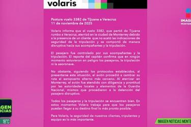Aterrizaje forzoso en Monterrey fue por un pasajero agresivo