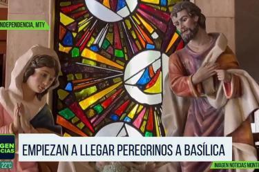 Peregrinos llegan a Basílica de Guadalupe en Monterrey