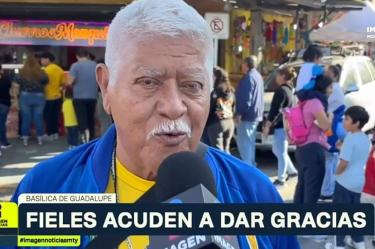 Ríos de peregrinos llegan a la Basílica de Guadalupe en MTY 