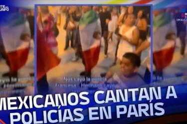 Los mexicanos en París le cantaron a los policías franceses