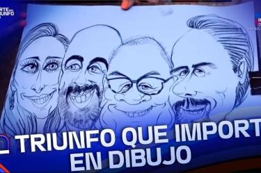 Un artista plasmó al equipo de El Triunfo Que Importa