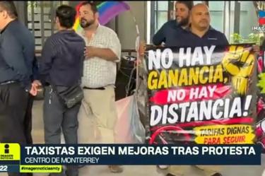 Taxistas de aplicación exigen mejoras en Monterrey