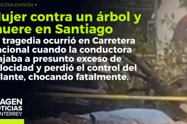 Mujer choca contra un árbol y muere en Santiago