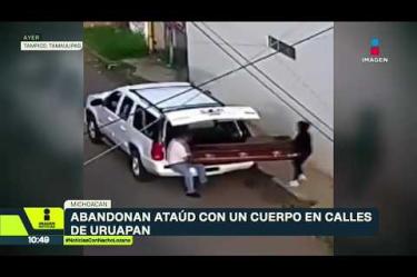 En pleno 15 de septiembre, dos sujetos abandonaron un ataúd junto al Aeropuerto Ignacio López Rayón, en #Uruapan, #Michoacán. Autoridades encontraron al interior el cuerpo de un hombre embalsamado y con lesiones en cabeza y tórax:

¡Como nadie en la noche! #ImagenNoticias con Nacho Lozano de lunes a viernes a las 10:30 pm en el 3.1 #ImagenTelevisión. 

Visita nuestro sitio Web: http://bit.ly/2nT2Wz5 

Síguenos en nuestras redes: 
Instagram: @imagentvnoticias 
Tiktok: @imagennoticias 
X: @ImagenNoticias_ 
Facebook: https://www.facebook.com/ImagenTVNoticias/ 

Aquí encontrarás la mejor información nacional e internacional de Imagen Noticias con Francisco Zea, Paola Rojas, Crystal Mendivil y Nacho Lozano.