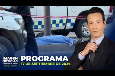 No te pierdas la Tercera Emisión de Imagen Noticias Guadalajara de lunes a viernes en punto de las 11:05 p.m. en el 3.1.

Síguenos en nuestras redes:

Instagram: https://www.instagram.com/imagentvgdl/
TikTok: https://www.tiktok.com/@imagennoticias
Twitter: https://twitter.com/ImagenTVGDL
Facebook: https://www.facebook.com/ImagenTVGDL/

Visita nuestro sitio Web: https://www.imagentv.com/guadalajara

Mantente siempre informado con las noticias sobre los acontecimientos más importantes a nivel nacional con Ricardo Camarena y Carolina Martínez.

¡Déjanos tus comentarios, da like, comparte y suscríbete!