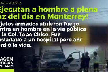 Ejecutan a hombre a plena luz del día en la Col .Topo Chico en Monterrey. 

No te pierdas Imagen Noticias #Monterrey con #BrisseidaMoya de lunes a viernes por Imagen Televisión Monterrey.

Síguenos en nuestras redes
Instagram: https://www.instagram.com/imagentvmonterrey/
Twitter: https://twitter.com/ImagenTVMTY
Facebook: https://www.facebook.com/ImagenTVMTY/

Mantente siempre informado con las noticias sobre los acontecimientos más importantes a nivel nacional con Claudia Ovalle y Brenda Cavazos.


¡Dale like y suscríbete!