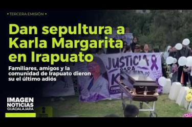 Entre exclamaciones de justicia, familiares, amigos y la comunidad de Irapuato dieron el último adiós a Karla Margarita Pérez Jiménez, de 22 años, quien fue localizada sin vida en #Zapopan tras residir tres años en #Jalisco para estudiar Medicina.

Síguenos en nuestras redes:

#NoticiasImagen

Instagram: https://www.instagram.com/imagentvgdl/
TikTok: https://www.tiktok.com/@imagennoticias
Twitter: https://twitter.com/ImagenTVGDL
Facebook: https://www.facebook.com/ImagenTVGDL/
Visita nuestro sitio Web: https://www.imagentv.com/guadalajara

Mantente siempre informado con las noticias sobre los acontecimientos más importantes a nivel nacional con Ricardo Camarena.

¡Déjanos tus comentarios, da like, comparte y suscríbete!