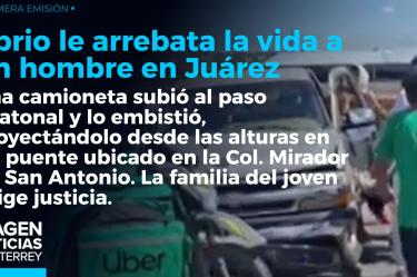 Un hombre en presunto estado de ebriedad marcó la vida de una familia en Juárez: proyectó a un joven desde un puente al atropellarlo.
No te pierdas Imagen Noticias Monterrey con Brenda Cavazos de lunes a viernes por Imagen Televisión Monterrey.
Síguenos en nuestras redes
Instagram: https://www.instagram.com/imagentvmonterrey/
Twitter: https://twitter.com/ImagenTVMTY
Facebook: https://www.facebook.com/ImagenTVMTY/
Mantente siempre informado con las noticias sobre los acontecimientos más importantes a nivel nacional con Claudia Ovalle y Brenda Cavazos.
¡Dale like y suscríbete!