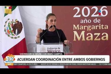 La gobernadora de #Chihauhua, #MaruCampos, calificó como un encuentro necesario su reunión de trabajo con la presidenta #ClaudiaSheinbaum, esto ocurrió el sábado pasado durante su visita a Ciudad Juárez.
#NoticiasImagen #ImagenNoticias530 Visita nuestro sitio web: http://www.imagentv.com
No te pierdas Imagen Noticias 5:30 con Marlene Stahl, Nuria Gil y Adriana Treviño de lunes a viernes por Imagen Televisión.
TikTok 5:30: https://www.tiktok.com/@imagennoticias530
TikTok Noticias: https://www.tiktok.com/@imagennoticias
Instagram 5:30: https://www.instagram.com/imagennoticias530
Instagram Noticias: https://www.instagram.com/imagentvnoticias/
X 5:30: https://x.com/imagen530
X Noticias: https://twitter.com/ImagenNoticias_
X Televisión: https://twitter.com/ImagenTVMex
Facebook Noticias: https://www.facebook.com/ImagenTVNoticias
Aquí encontrarás la mejor información nacional e internacional de Imagen Noticias con Francisco Zea, Nacho Lozano, Crystal Mendivil, Enrique Sánchez y Paola Rojas.