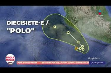 En el océano Pacífico se formó la tormenta tropical “Polo” a partir de la depresión tropical 17-E. Se prevé que se intensifique durante la semana y alcance la categoría de huracán 4.