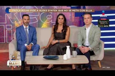 Paola Rojas RESPONDE DIRECTO a Aleks Syntek tras hablar de polémica con su expareja, Zague. La periodista fue contundente y pidió no vuelva hablar de ella
#DePrimeraManoTV
No te pierdas lo mejor del espectáculo de lunes a viernes De Primera Mano a las 3 p.m. con Gustavo Adolfo Infante, Addis Tuñón, Érika González y Lalo Carrillo por Imagen Televisión.
Visita también nuestra página: www.imagentv.com
▶️Programas completos: https://www.youtube.com/playlist?list=PLYnzMSw5fD7QoZlVNdIIdKqNpah_LS1R0
▶️Recopilación Especiales: https://www.youtube.com/playlist?list=PLYnzMSw5fD7RNZbEDMZ5q0349p-yeUEqm
▶️ Invitados De Primera Mano: https://www.youtube.com/playlist?list=PLYnzMSw5fD7QR3p02rRedi-ZorW3R2NZy
Síguenos en:
TikTok: https://www.tiktok.com/@deprimeramanoitv
Instagram: https://www.instagram.com/deprimeramanoitv/
Facebook: https://www.facebook.com/DePrimeraManoImagenTV
X: https://twitter.com/deprimeramano
O en las redes de Imagen Televisión
Facebook: https://www.facebook.com/ImagenTVMex
Twitter: https://twitter.com/ImagenTVMex
Instagram: https://www.instagram.com/imagentvmex/
TikTok: https://www.tiktok.com/@imagentv