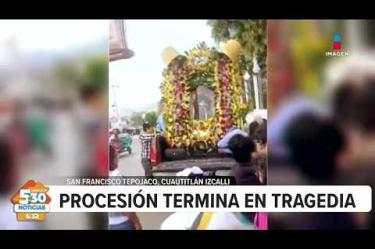 Así es como se llevaba a cabo el inicio de las festividades patronales en la comunidad de San Francisco Tepojaco en Cuautitlán Izcalli, Estado de México; sin embargo, nadie se esperaba que esta procesión terminara en tragedia.
#NoticiasImagen #ImagenNoticias530 Visita nuestro sitio web: http://www.imagentv.com
No te pierdas Imagen Noticias 5:30 con Marlene Stahl, Nuria Gil y Adriana Treviño de lunes a viernes por Imagen Televisión.
TikTok 5:30: https://www.tiktok.com/@imagennoticias530
TikTok Noticias: https://www.tiktok.com/@imagennoticias
Instagram 5:30: https://www.instagram.com/imagennoticias530
Instagram Noticias: https://www.instagram.com/imagentvnoticias/
X 5:30: https://x.com/imagen530
X Noticias: https://twitter.com/ImagenNoticias_
X Televisión: https://twitter.com/ImagenTVMex
Facebook Noticias: https://www.facebook.com/ImagenTVNoticias
Aquí encontrarás la mejor información nacional e internacional de Imagen Noticias con Francisco Zea, Nacho Lozano, Crystal Mendivil, Enrique Sánchez y Paola Rojas.