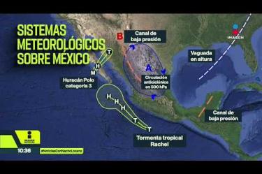 Además del #huracán #Polo, otros cinco #fenómenos elevan la posibilidad de provocar fuertes #tormentas en distintos puntos del país. #BajaCalifornia y #Sonora suspendieron las clases para mañana en todo el estado, mientras que en #Sinaloa, en cinco municipios:
#NoticiasConNachoLozano
#NoticiasImagen
¡Como nadie en la noche! #ImagenNoticias con Nacho Lozano de lunes a viernes a las 10:30 pm en el 3.1 #ImagenTelevisión.
Visita nuestro sitio Web: http://bit.ly/2nT2Wz5
Síguenos en nuestras redes:
Instagram: @imagentvnoticias
Tiktok: @imagennoticias
X: @ImagenNoticias_
Facebook: https://www.facebook.com/ImagenTVNoticias/
Aquí encontrarás la mejor información nacional e internacional de Imagen Noticias con Francisco Zea, Paola Rojas, Crystal Mendivil y Nacho Lozano.