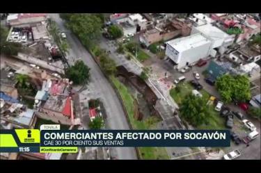 Los cierres viales por el socavón de avenida Malecón, en Tonalá, ya afectan las ventas de comerciantes de la zona. SIAPA mantiene trabajos y aunque hay avances, el acceso a los negocios sigue complicado.
Síguenos en nuestras redes:
Instagram: https://www.instagram.com/imagentvgdl/
TikTok: https://www.tiktok.com/@imagennoticias
Twitter: https://twitter.com/ImagenTVGDL
Facebook: https://www.facebook.com/ImagenTVGDL/
Visita nuestro sitio Web: https://www.imagentv.com/guadalajara
Mantente siempre informado con las noticias sobre los acontecimientos más importantes a nivel nacional con Ricardo Camarena y Carolina Martínez.
¡Déjanos tus comentarios, da like, comparte y suscríbete!