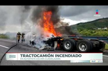 Un tractocamión se incendió la mañana de este martes sobre la autopista Colima-Guadalajara, a la altura del kilómetro 94, lo que obligó al cierre total del tránsito vehicular con dirección a la capital jalisciense.
#NoticiasImagen
Síguenos en nuestras redes:
Instagram: https://www.instagram.com/imagentvgdl/
TikTok: https://www.tiktok.com/@imagennoticias
Twitter: https://twitter.com/ImagenTVGDL
Facebook: https://www.facebook.com/ImagenTVGDL/
Visita nuestro sitio Web: https://www.imagentv.com/guadalajara
Mantente siempre informado con las noticias sobre los acontecimientos más importantes a nivel nacional con Carolina Martínez.
¡Déjanos tus comentarios, da like, comparte y suscríbete!