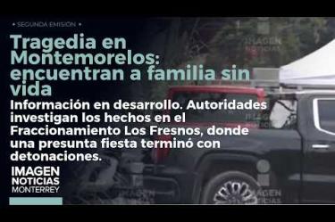 Encuentran el cuerpo de una mujer y un menor en Montemorelos luego de una noche de fiesta. Información en desarollo.

 No te pierdas Imagen Noticias Monterrey con Claudia Ovalle de lunes a viernes por Imagen Televisión Monterrey.
 
Síguenos en nuestras redes
Instagram: https://www.instagram.com/imagentvmonterrey/
Twitter: https://twitter.com/ImagenTVMTY
Facebook: https://www.facebook.com/ImagenTVMTY/

Mantente siempre informado con las noticias sobre los acontecimientos más importantes a nivel nacional con Claudia Ovalle y Brenda Cavazos.


¡Dale like y suscríbete!