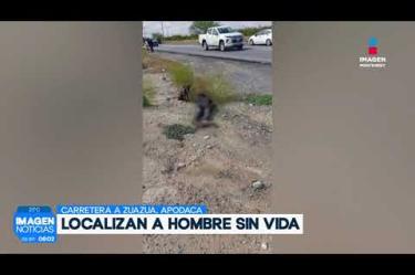 Fue encontrado el cuerpo de un hombre sin vida en la vía pública en Apodaca. 

No te pierdas Imagen Noticias Monterrey con Brenda Cavazos de lunes a viernes por Imagen Televisión Monterrey.

Síguenos en nuestras redes
Instagram: https://www.instagram.com/imagentvmonterrey/
Twitter: https://twitter.com/ImagenTVMTY
Facebook: https://www.facebook.com/ImagenTVMTY/

Mantente siempre informado con las noticias sobre los acontecimientos más importantes a nivel nacional con Claudia Ovalle y Brenda Cavazos.


¡Dale like y suscríbete!