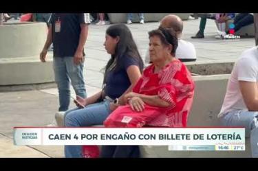 Cuatro personas de nacionalidad colombiana fueron vinculadas a proceso tras despojar de 300 mil pesos y joyas a una adulta mayor en #Guadalajara mediante la estafa del "boleto premiado".

#NoticiasImagen

Síguenos en nuestras redes:

Instagram: https://www.instagram.com/imagentvgdl/
TikTok: https://www.tiktok.com/@imagennoticias
Twitter: https://twitter.com/ImagenTVGDL
Facebook: https://www.facebook.com/ImagenTVGDL/
Visita nuestro sitio Web: https://www.imagentv.com/guadalajara

Mantente siempre informado con las noticias sobre los acontecimientos más importantes a nivel nacional con Carolina Martínez.

¡Déjanos tus comentarios, da like, comparte y suscríbete!