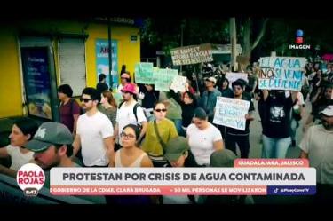 Una manifestación en Guadalajara, Jalisco, exigió soluciones a la crisis del agua contaminada. El saldo fue de 28 policías lesionados y 39 personas detenidas, de las cuales 12 ya fueron liberadas.