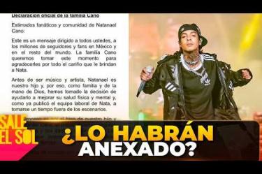 ¡Preocupación por Natanael Cano! Sus PADRES lanzan COMUNICADO y piden RESPETO en APOYO.
#SaleElSolTV
☀️ Programas Completos #SaleElSol: https://www.youtube.com/playlist?list=PLYnzMSw5fD7Qfhf4bSEemItedNGl2Mf_A