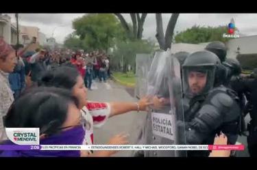 Señaló que su gobierno respeta la libertad de expresión, pero que fue un grupo de choque el que llegó a desestabilizar la protesta.