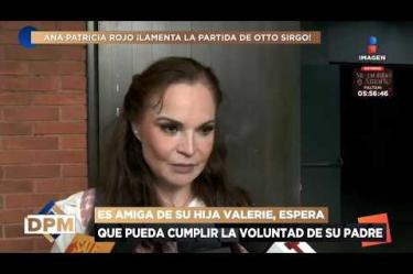 Ana Patricia Rojo rompió el silencio al enviar un firme y contundente mensaje solicitando a los medios y al público que se respete cabalmente la última voluntad del primer actor Otto Sirgo, abriendo su corazón ante las cámaras para compartir el profundo cariño que los une y pedir empatía ante las decisiones tomadas por el histrión para su descanso eterno.
#DePrimeraManoTV
No te pierdas lo mejor del espectáculo de lunes a viernes De Primera Mano a las 3 p.m. con Gustavo Adolfo Infante, Addis Tuñón, Érika González y Lalo Carrillo por Imagen Televisión.
Visita también nuestra página: www.imagentv.com
▶️Programas completos: https://www.youtube.com/playlist?list=PLYnzMSw5fD7QoZlVNdIIdKqNpah_LS1R0
▶️Recopilación Especiales: https://www.youtube.com/playlist?list=PLYnzMSw5fD7RNZbEDMZ5q0349p-yeUEqm
▶️ Invitados De Primera Mano: https://www.youtube.com/playlist?list=PLYnzMSw5fD7QR3p02rRedi-ZorW3R2NZy
Síguenos en:
TikTok: https://www.tiktok.com/@deprimeramanoitv
Instagram: https://www.instagram.com/deprimeramanoitv/
Facebook: https://www.facebook.com/DePrimeraManoImagenTV
X: https://twitter.com/deprimeramano
O en las redes de Imagen Televisión
Facebook: https://www.facebook.com/ImagenTVMex
Twitter: https://twitter.com/ImagenTVMex
Instagram: https://www.instagram.com/imagentvmex/
TikTok: https://www.tiktok.com/@imagentv