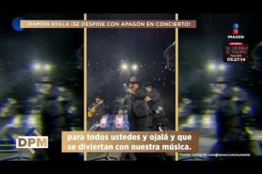 Ramón Ayala rompió el silencio al vivir un insólito e inolvidable adiós de los escenarios tras sufrir un repentino apagón en pleno concierto de despedida, abriendo su corazón ante miles de fanáticos para continuar cantando a capela y demostrar la garra e historia de una verdadera leyenda de la música norteña.
#DePrimeraManoTV
No te pierdas lo mejor del espectáculo de lunes a viernes De Primera Mano a las 3 p.m. con Gustavo Adolfo Infante, Addis Tuñón, Érika González y Lalo Carrillo por Imagen Televisión.
Visita también nuestra página: www.imagentv.com
▶️Programas completos: https://www.youtube.com/playlist?list=PLYnzMSw5fD7QoZlVNdIIdKqNpah_LS1R0
▶️Recopilación Especiales: https://www.youtube.com/playlist?list=PLYnzMSw5fD7RNZbEDMZ5q0349p-yeUEqm
▶️ Invitados De Primera Mano: https://www.youtube.com/playlist?list=PLYnzMSw5fD7QR3p02rRedi-ZorW3R2NZy
Síguenos en:
TikTok: https://www.tiktok.com/@deprimeramanoitv
Instagram: https://www.instagram.com/deprimeramanoitv/
Facebook: https://www.facebook.com/DePrimeraManoImagenTV
X: https://twitter.com/deprimeramano
O en las redes de Imagen Televisión
Facebook: https://www.facebook.com/ImagenTVMex
Twitter: https://twitter.com/ImagenTVMex
Instagram: https://www.instagram.com/imagentvmex/
TikTok: https://www.tiktok.com/@imagentv