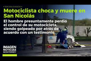 Un motociclista fue derribado por una camioneta de estaquitas y luego perdió la vida en San Nicolás.
No te pierdas Imagen Noticias #Monterrey con #BrisseidaMoya de lunes a viernes por Imagen Televisión Monterrey.
Síguenos en nuestras redes
Instagram: https://www.instagram.com/imagentvmonterrey/
Twitter: https://twitter.com/ImagenTVMTY
Facebook: https://www.facebook.com/ImagenTVMTY/
Mantente siempre informado con las noticias sobre los acontecimientos más importantes a nivel nacional con Claudia Ovalle y Brenda Cavazos.
¡Dale like y suscríbete!