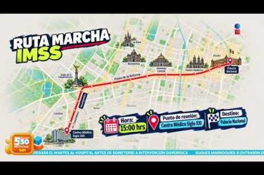 Sindicalizados del #IMSS protestaron en diferentes puntos para exigir diferentes demandas: Zoé Robledo, director del Instituto, destacó la urgencia de entablar un diálogo con el personal médico. Mientras, los trabajadores preparan una marcha en la #CDMX.
#NoticiasImagen #ImagenNoticias530
Visita nuestro sitio web: http://www.imagentv.com
No te pierdas Imagen Noticias 5:30 con Marlene Stahl, Nuria Gil y Adriana Treviño de lunes a viernes por Imagen Televisión.
TikTok 5:30: https://www.tiktok.com/@imagennoticias530
TikTok Noticias: https://www.tiktok.com/@imagennoticias
Instagram 5:30: https://www.instagram.com/imagennoticias530
Instagram Noticias: https://www.instagram.com/imagentvnoticias/
X 5:30: https://x.com/imagen530
X Noticias: https://twitter.com/ImagenNoticias_
X Televisión: https://twitter.com/ImagenTVMex
Facebook Noticias: https://www.facebook.com/ImagenTVNoticias
Aquí encontrarás la mejor información nacional e internacional de Imagen Noticias con Francisco Zea, Nacho Lozano, Crystal Mendivil, Enrique Sánchez y Paola Rojas.