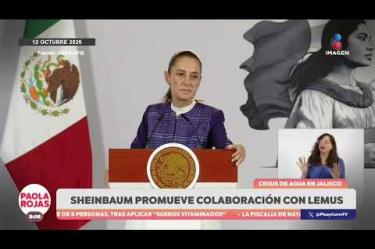 La presidenta Claudia Sheinbaum llamó a trabajar en coordinación con el gobernador de Jalisco, Pablo Lemus, para atender la crisis del agua y aseguró que no busca confrontaciones.