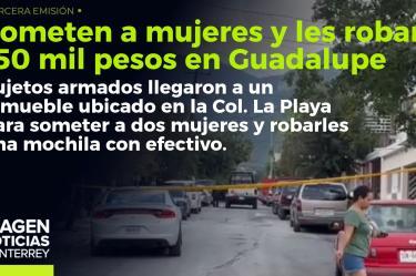 Someten a 2 mujeres que se dedican a dar préstamos y les roban 150 mil pesos en efectivo en Guadalupe.
No te pierdas Imagen Noticias #Monterrey con #BrisseidaMoya de lunes a viernes por Imagen Televisión Monterrey.
Síguenos en nuestras redes
Instagram: https://www.instagram.com/imagentvmonterrey/
Twitter: https://twitter.com/ImagenTVMTY
Facebook: https://www.facebook.com/ImagenTVMTY/
Mantente siempre informado con las noticias sobre los acontecimientos más importantes a nivel nacional con Claudia Ovalle y Brenda Cavazos.
¡Dale like y suscríbete!