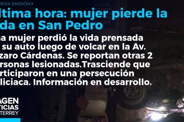 Una presunta persecución policiaca terminó con la muerte de una mujer luego de una volcadura en San Pedro Garza García.
No te pierdas Imagen Noticias Monterrey con Brenda Cavazos de lunes a viernes por Imagen Televisión Monterrey.
Síguenos en nuestras redes
Instagram: https://www.instagram.com/imagentvmonterrey/
Twitter: https://twitter.com/ImagenTVMTY
Facebook: https://www.facebook.com/ImagenTVMTY/
Mantente siempre informado con las noticias sobre los acontecimientos más importantes a nivel nacional con Claudia Ovalle y Brenda Cavazos.
¡Dale like y suscríbete!