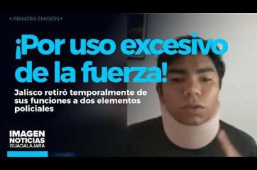 La Secretaría de Seguridad de #Jalisco retiró temporalmente de sus funciones a dos elementos policiales implicados en agresiones contra manifestantes durante la protesta por el agua frente a #CasaJalisco.

#NoticiasImagen

Síguenos en nuestras redes:

Instagram: https://www.instagram.com/imagentvgdl/
TikTok: https://www.tiktok.com/@imagennoticias
Twitter: https://twitter.com/ImagenTVGDL
Facebook: https://www.facebook.com/ImagenTVGDL/
Visita nuestro sitio Web: https://www.imagentv.com/guadalajara

Mantente siempre informado con las noticias sobre los acontecimientos más importantes a nivel nacional con Erick Breguer.

¡Déjanos tus comentarios, da like, comparte y suscríbete!