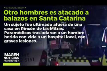Un hombre fue ultimado a balazos en Santa Catarina: otro resultó herido.
No te pierdas Imagen Noticias #Monterrey con #BrisseidaMoya de lunes a viernes por Imagen Televisión Monterrey.
Síguenos en nuestras redes
Instagram: https://www.instagram.com/imagentvmonterrey/
Twitter: https://twitter.com/ImagenTVMTY
Facebook: https://www.facebook.com/ImagenTVMTY/
Mantente siempre informado con las noticias sobre los acontecimientos más importantes a nivel nacional con Claudia Ovalle y Brenda Cavazos.
¡Dale like y suscríbete!