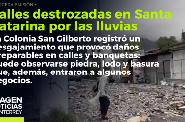 Las fuertes lluvias dejaron un panorama desolador en una colonia de Santa Catarina con calles destrozadas y llenas de lodo.
No te pierdas Imagen Noticias #Monterrey con #BrisseidaMoya de lunes a viernes por Imagen Televisión Monterrey.
Síguenos en nuestras redes
Instagram: https://www.instagram.com/imagentvmonterrey/
Twitter: https://twitter.com/ImagenTVMTY
Facebook: https://www.facebook.com/ImagenTVMTY/
Mantente siempre informado con las noticias sobre los acontecimientos más importantes a nivel nacional con Claudia Ovalle y Brenda Cavazos.
¡Dale like y suscríbete!