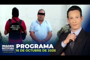 No te pierdas la Tercera Emisión de Imagen Noticias Guadalajara de lunes a viernes en punto de las 11:05 p.m. en el 3.1.
#NoticiasImagen
Síguenos en nuestras redes:
Instagram: https://www.instagram.com/imagentvgdl/
TikTok: https://www.tiktok.com/@imagennoticias
Twitter: https://twitter.com/ImagenTVGDL
Facebook: https://www.facebook.com/ImagenTVGDL/
Visita nuestro sitio Web: https://www.imagentv.com/guadalajara
Mantente siempre informado con las noticias sobre los acontecimientos más importantes a nivel nacional con Ricardo Camarena y Carolina Martínez.
¡Déjanos tus comentarios, da like, comparte y suscríbete!
