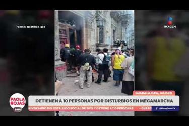 La Secretaría de Gobierno de Jalisco informó sobre la detención de 10 personas por los disturbios durante la marcha por la crisis del agua. Según los asistentes, personas encapuchadas intentaron infiltrarse y agredieron a periodistas que documentaban la movilización.
