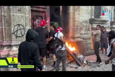 Cinco detenidos tras los actos vandálicos durante la protesta por el agua en Guadalajara fueron trasladados a Puente Grande. Los acusan de presuntamente incendiar una puerta del Poder Judicial y de resistencia de particulares.