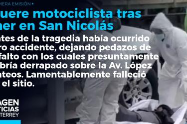 Motociclista derrapa y muere en San Nicolás de los Garza.
No te pierdas Imagen Noticias Monterrey con Brenda Cavazos de lunes a viernes por Imagen Televisión Monterrey.
Síguenos en nuestras redes
Instagram: https://www.instagram.com/imagentvmonterrey/
Twitter: https://twitter.com/ImagenTVMTY
Facebook: https://www.facebook.com/ImagenTVMTY/
Mantente siempre informado con las noticias sobre los acontecimientos más importantes a nivel nacional con Claudia Ovalle y Brenda Cavazos.
¡Dale like y suscríbete!