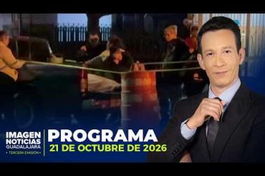 No te pierdas la Tercera Emisión de Imagen Noticias Guadalajara de lunes a viernes en punto de las 11:05 p.m. en el 3.1.

Síguenos en nuestras redes:

Instagram: https://www.instagram.com/imagentvgdl/
TikTok: https://www.tiktok.com/@imagennoticias
Twitter: https://twitter.com/ImagenTVGDL
Facebook: https://www.facebook.com/ImagenTVGDL/

Visita nuestro sitio Web: https://www.imagentv.com/guadalajara

Mantente siempre informado con las noticias sobre los acontecimientos más importantes a nivel nacional con Ricardo Camarena y Carolina Martínez.

¡Déjanos tus comentarios, da like, comparte y suscríbete!