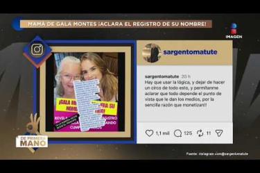 Crista Montes explota sin filtro tras la victoria legal de Gala Montes sobre su nombre artístico, reaccionando con furia ante la recuperación de la marca por parte de la actriz y lanzando duras acusaciones que reavivan la amarga batalla mediática entre madre e hija.
#DePrimeraManoTV
No te pierdas lo mejor del espectáculo de lunes a viernes De Primera Mano a las 3 p.m. con Gustavo Adolfo Infante, Addis Tuñón, Érika González y Lalo Carrillo por el canal 3 de Imagen Televisión.
Visita también nuestra página: www.imagentv.com
▶️Programas completos: https://www.youtube.com/playlist?list=PLYnzMSw5fD7QoZlVNdIIdKqNpah_LS1R0
▶️Recopilación Especiales: https://www.youtube.com/playlist?list=PLYnzMSw5fD7RNZbEDMZ5q0349p-yeUEqm
▶️ Invitados De Primera Mano: https://www.youtube.com/playlist?list=PLYnzMSw5fD7QR3p02rRedi-ZorW3R2NZy
Síguenos en:
TikTok: https://www.tiktok.com/@deprimeramanoitv
Instagram: https://www.instagram.com/deprimeramanoitv/
Facebook: https://www.facebook.com/DePrimeraManoImagenTV
X: https://twitter.com/deprimeramano
O en las redes de Imagen Televisión
Facebook: https://www.facebook.com/ImagenTVMex
Twitter: https://twitter.com/ImagenTVMex
Instagram: https://www.instagram.com/imagentvmex/
TikTok: https://www.tiktok.com/@imagentv