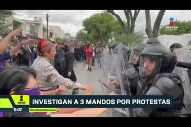 Tres mandos de la Policía Estatal están entre los 17 elementos separados de sus funciones e investigados por presuntas irregularidades durante la protesta por el agua del 11 de octubre en Casa Jalisco.