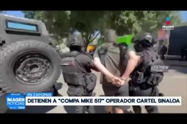 Un operativo conjunto por tierra y aire entre la Secretaría de Seguridad del Estado de #Jalisco y el Servicio de Alguaciles de Estados Unidos culminó con la captura de Miguel Casillas, alias "El Compa Mike 517", en la Col. Residencial Poniente de #Zapopan.

#NoticiasImagen

Síguenos en nuestras redes:

Instagram: https://www.instagram.com/imagentvgdl/
TikTok: https://www.tiktok.com/@imagennoticias
Twitter: https://twitter.com/ImagenTVGDL
Facebook: https://www.facebook.com/ImagenTVGDL/
Visita nuestro sitio Web: https://www.imagentv.com/guadalajara

Mantente siempre informado con las noticias sobre los acontecimientos más importantes a nivel nacional con Erick Breguer.

¡Déjanos tus comentarios, da like, comparte y suscríbete!