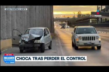 Un automovilista resultó ileso tras perder el control de su vehículo compacto e impactarse contra la infraestructura interna del paso a desnivel sobre #PeriféricoNorte, a la altura de la Biblioteca Pública del Estado de #Jalisco Juan José Arreola y #CUCEA, en #Zapopan.

#NoticiasImagen

Síguenos en nuestras redes:

Instagram: https://www.instagram.com/imagentvgdl/
TikTok: https://www.tiktok.com/@imagennoticias
Twitter: https://twitter.com/ImagenTVGDL
Facebook: https://www.facebook.com/ImagenTVGDL/
Visita nuestro sitio Web: https://www.imagentv.com/guadalajara

Mantente siempre informado con las noticias sobre los acontecimientos más importantes a nivel nacional con Erick Breguer.

¡Déjanos tus comentarios, da like, comparte y suscríbete!