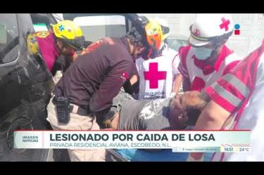 Una losa cayó encima de un trabajador en Escobedo: milagrosamente salvó la vida.
No te pierdas Imagen Noticias Monterrey con Claudia Ovalle de lunes a viernes por Imagen Televisión Monterrey.
Síguenos en nuestras redes
Instagram: https://www.instagram.com/imagentvmonterrey/
Twitter: https://twitter.com/ImagenTVMTY
Facebook: https://www.facebook.com/ImagenTVMTY/
Mantente siempre informado con las noticias sobre los acontecimientos más importantes a nivel nacional con Claudia Ovalle y Brenda Cavazos.
¡Dale like y suscríbete!